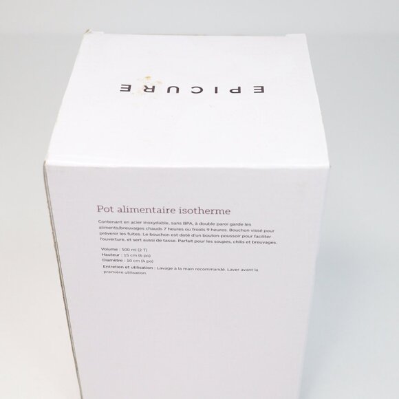 BNIB Epicure Insulated Food Jar Stainless Steel Double Walled 7hrs Cold  9 Hot - Picture 6 of 7